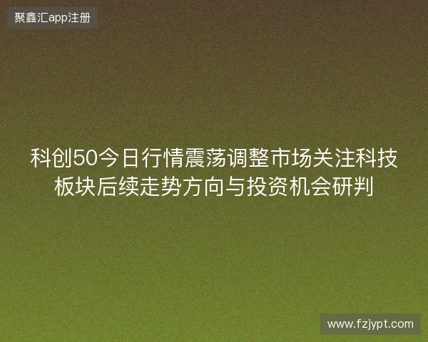 科创50今日行情震荡调整市场关注科技板块后续走势方向与投资机会研判 科创50今日行情震荡调整市场关注科技板块后续走势方向与投资机会研判